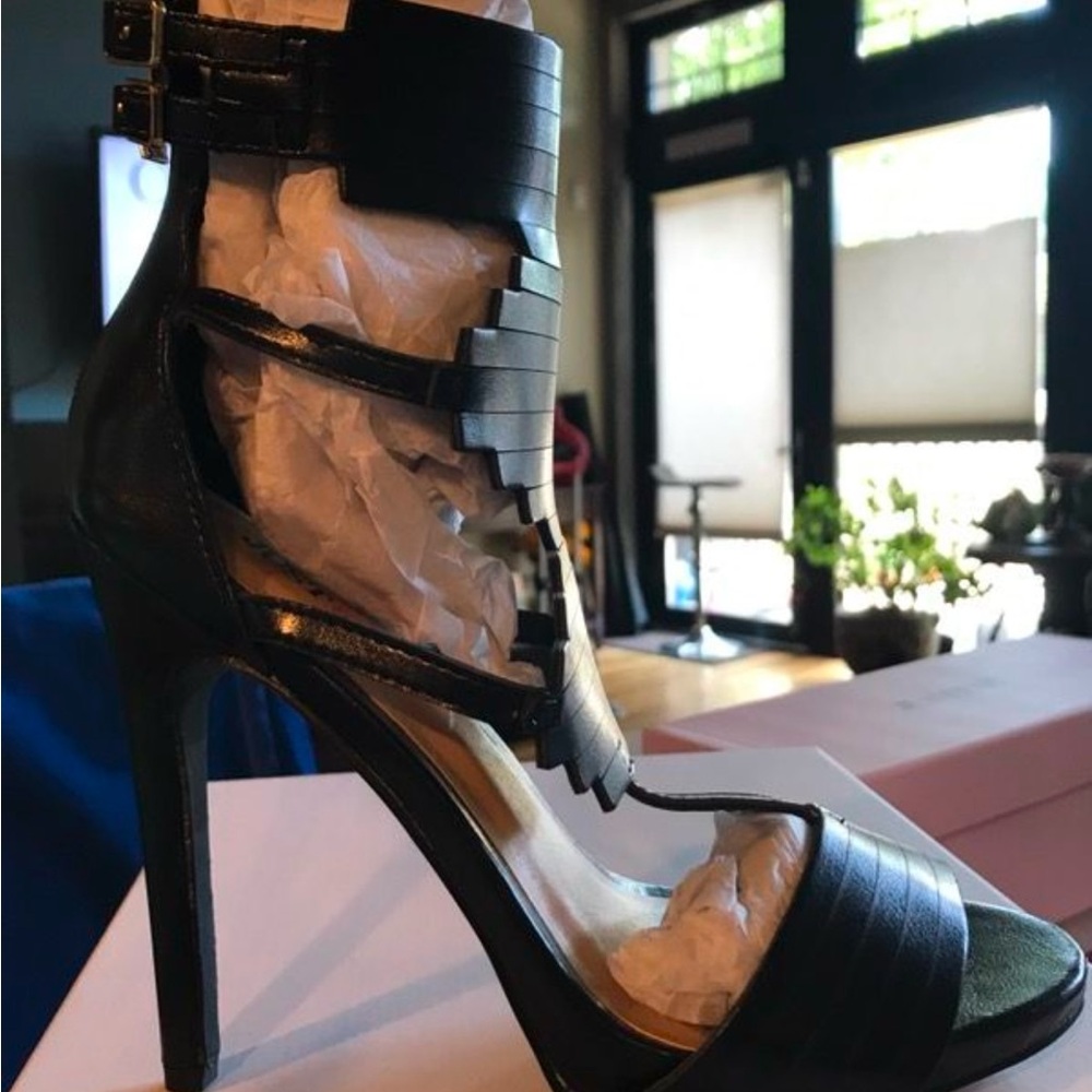 Elegant Black Strappy Heels